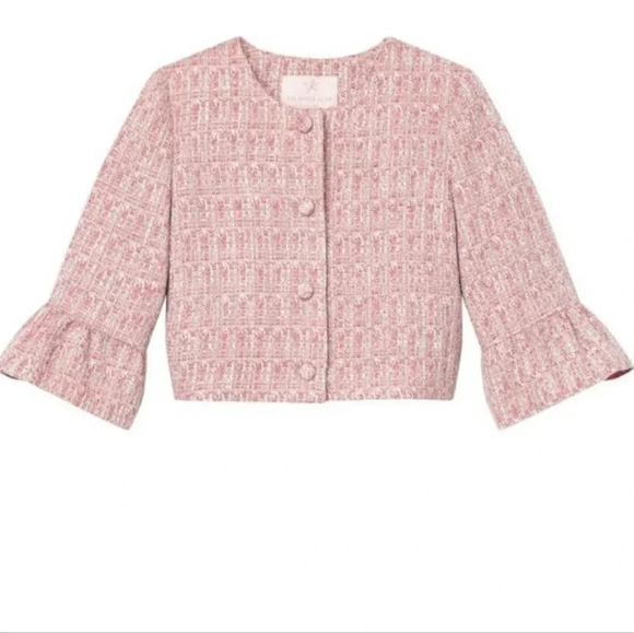 Gal Meets Glam Jackets & Blazers - NWT Gal Meets Glam Clarissa Pink Tweed Jacket Small / 6